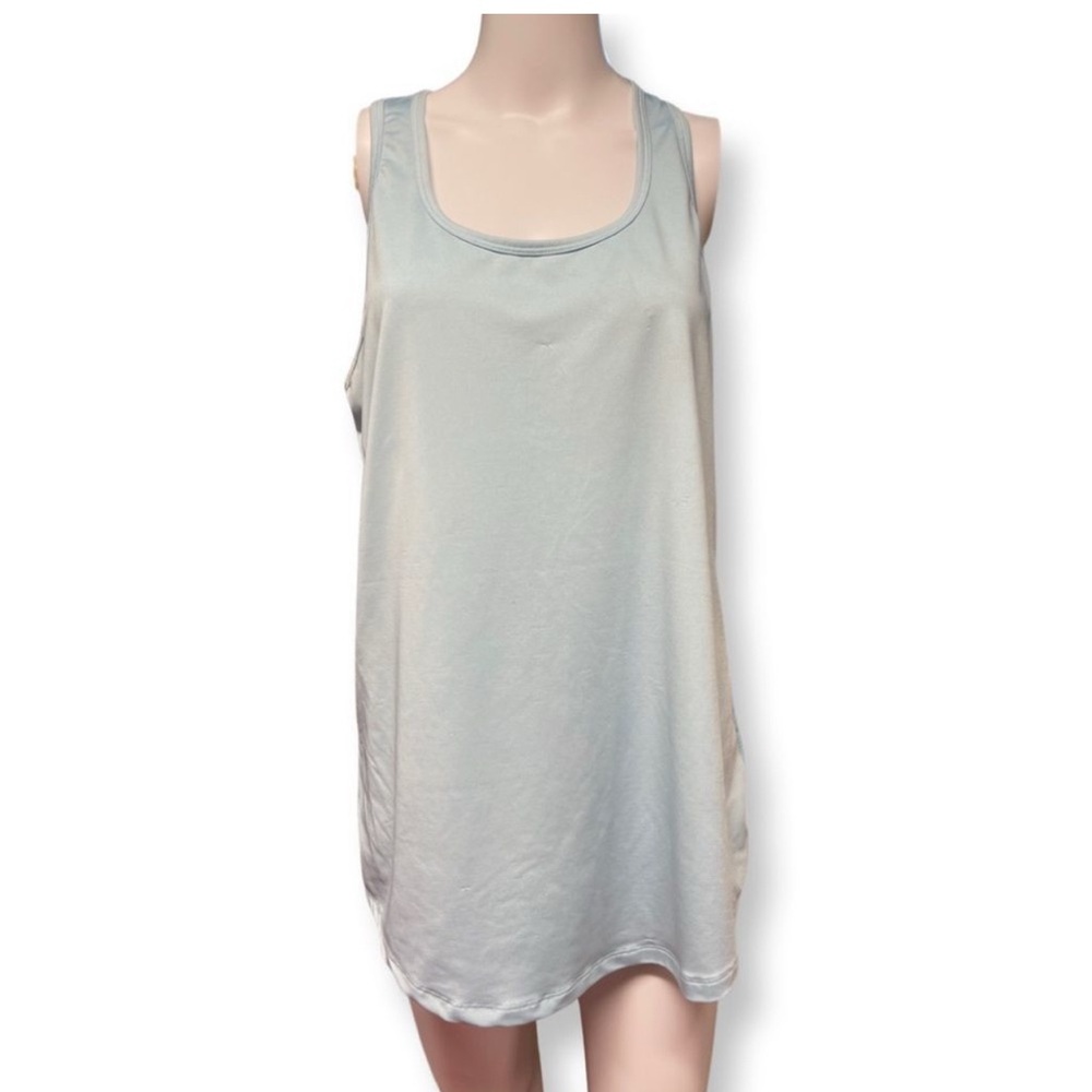 Gaian Ice Blue Racer Back Tank Top.  Size: Large